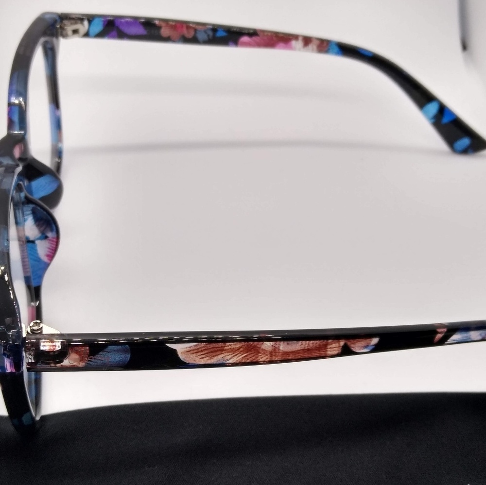 New Anti Blue Light Blocking Glasses Floral Frames - Picture 2 of 4